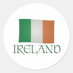 Sticker Rond Drapeau irlandais — Irlande