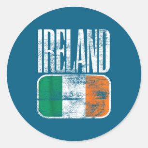 Sticker Rond Drapeau Irlande Suprt