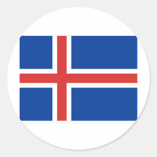 Sticker Rond Drapeau Islande