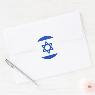 Sticker Rond Drapeau Israël