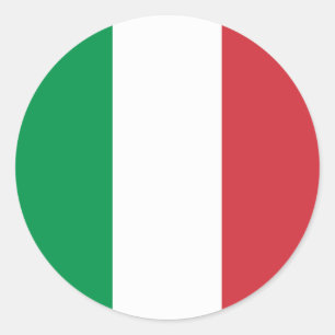 Sticker Rond Drapeau Italie