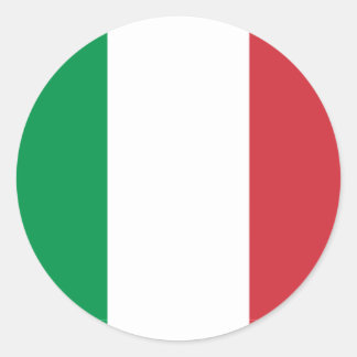 Sticker Rond Drapeau Italie