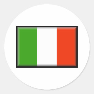 Sticker Rond Drapeau Italie
