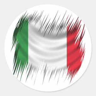 Sticker Rond Drapeau Italie Shredders