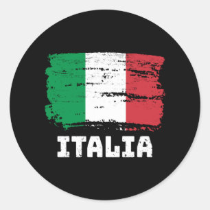 Sticker Rond Drapeau italien