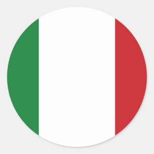 Sticker Rond Drapeau italien