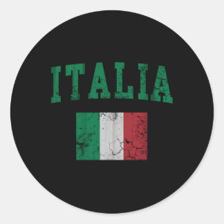 Sticker Rond Drapeau italien
