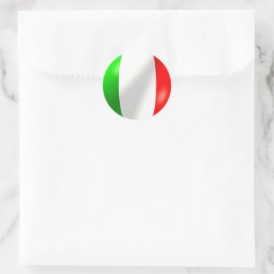 Sticker Rond Drapeau italien
