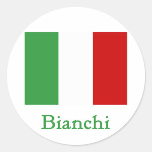 Sticker Rond Drapeau italien de Bianchi