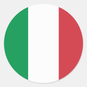 Sticker Rond Drapeau italien, Drapeau italien