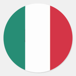 Sticker Rond Drapeau italien Italia Il Tricolore