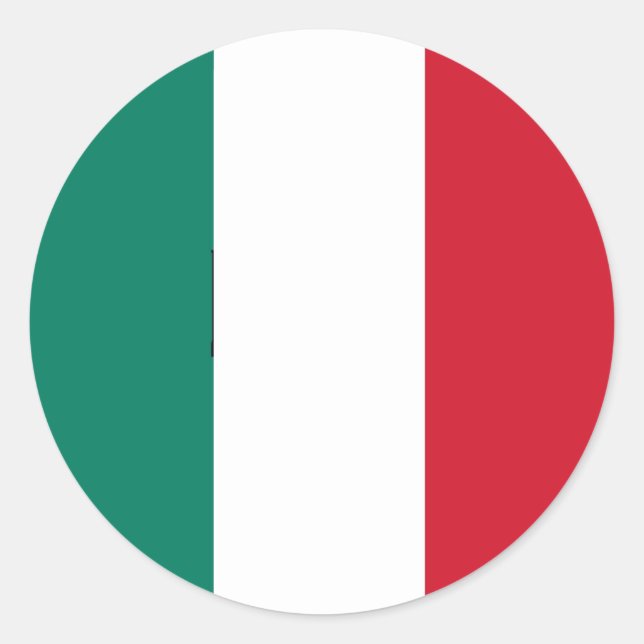 Sticker Rond Drapeau italien Italia Il Tricolore (Devant)