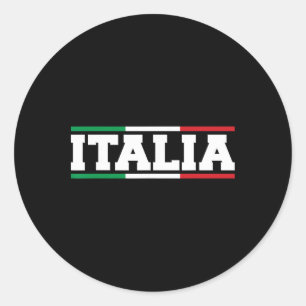 Sticker Rond Drapeau italien Italie Carte Bouclier Dge Italie S