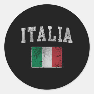 Sticker Rond Drapeau italien Italie Italiano