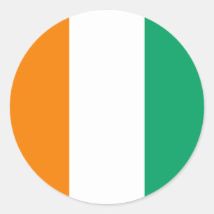 Sticker Rond Drapeau ivoirien, Drapeau de la Côte d'Ivoire