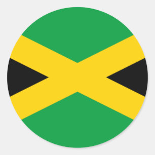 Sticker Rond Drapeau jamaïcain - Drapeau jamaïcain
