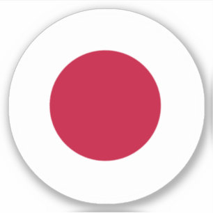 Sticker rond Drapeau Japon
