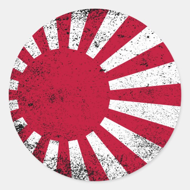 Sticker Rond Drapeau japonais (Devant)
