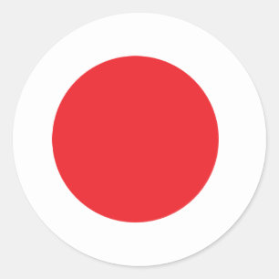 Sticker Rond Drapeau japonais
