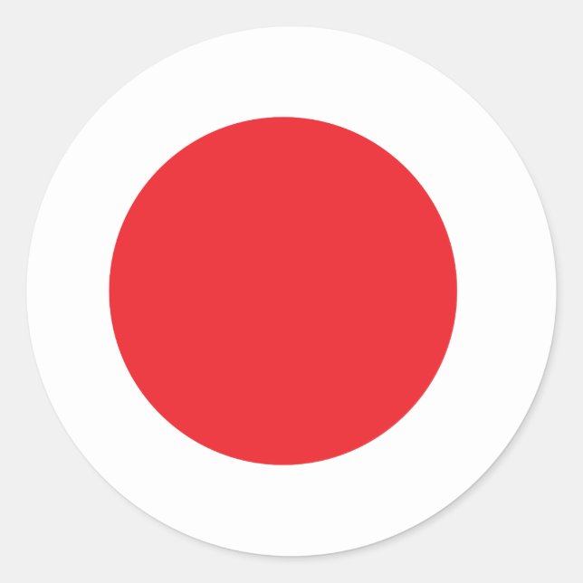 Sticker Rond Drapeau japonais (Devant)