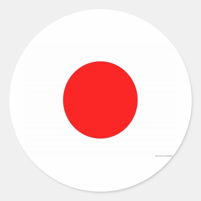 Sticker Rond Drapeau japonais (Devant)
