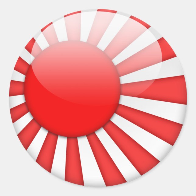 Sticker Rond Drapeau japonais 2.0 (Devant)