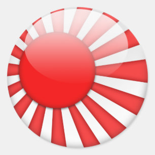 Sticker Rond Drapeau japonais 2.0