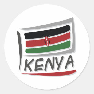 Sticker Rond Drapeau Kenya Pride X