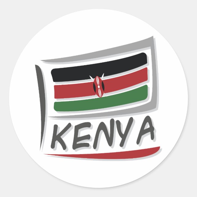 Sticker Rond Drapeau Kenya Pride X (Devant)