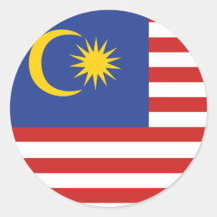 Sticker Rond drapeau kuala lumpur