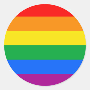 Sticker Rond Drapeau LGBT Pride / Drapeau arc-en-ciel