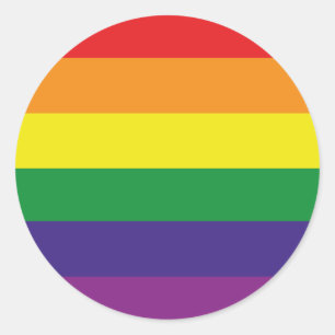STICKER ROND DRAPEAU LGBTQ