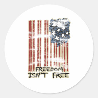 Sticker Rond Drapeau libre