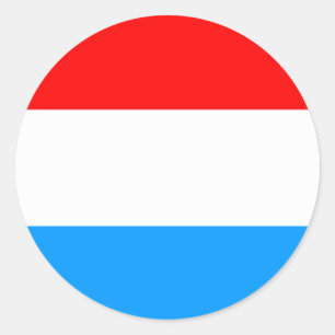 Sticker Rond Drapeau Luxembourg