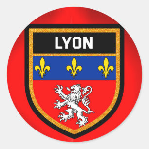 Sticker Rond Drapeau Lyon