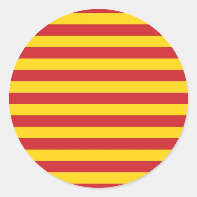 Sticker Rond Drapeau macédonien Vietnam (Devant)