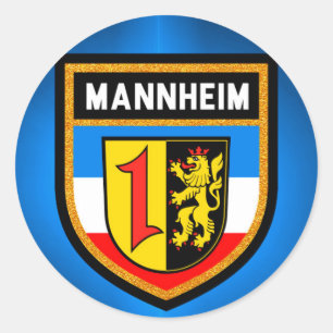 Sticker Rond Drapeau Mannheim