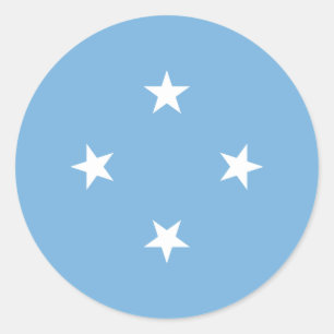 Sticker Rond Drapeau micronésien, États fédérés de Micronésie