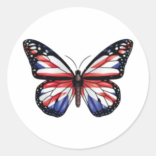 Sticker Rond Drapeau monarque britannique Tri-Blend