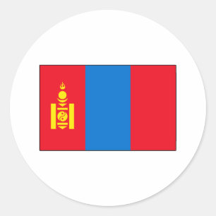 Sticker Rond Drapeau mongol T-shirts et cadeaux