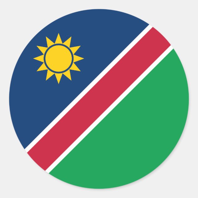 Sticker Rond Drapeau Namibie (Devant)