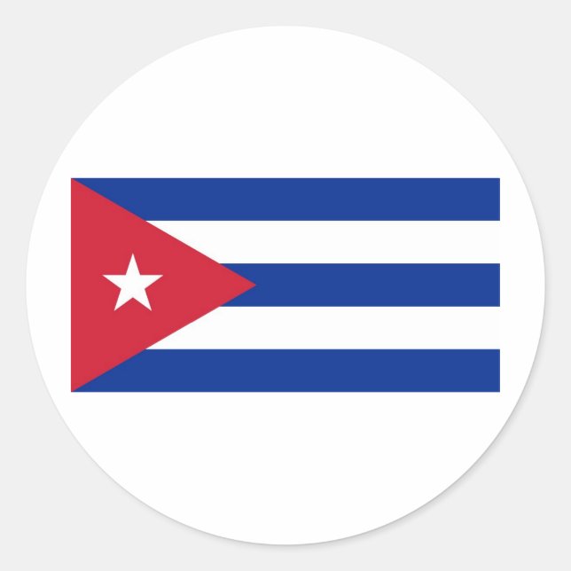 Sticker Rond Drapeau national de Cuba (Devant)