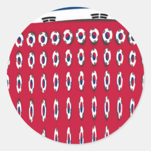 Sticker Rond Drapeau national de la Corée du Sud : Fierté du Ta