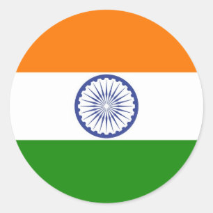 Sticker Rond Drapeau national de l'Inde Ashoka Chakra