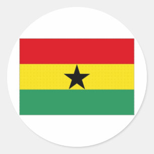 Sticker Rond Drapeau national du Ghana