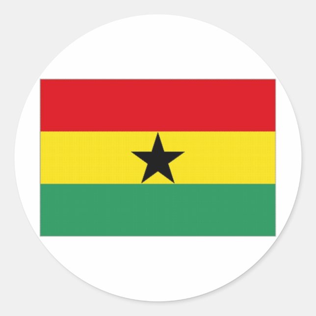 Sticker Rond Drapeau national du Ghana (Devant)
