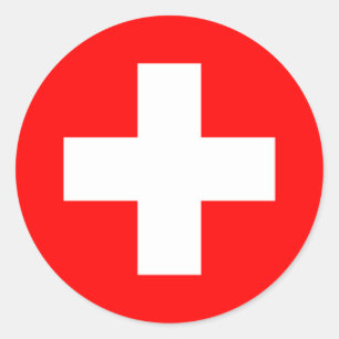Sticker Rond Drapeau national suisse