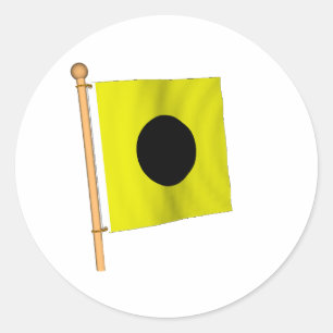 Sticker Rond Drapeau nautique I
