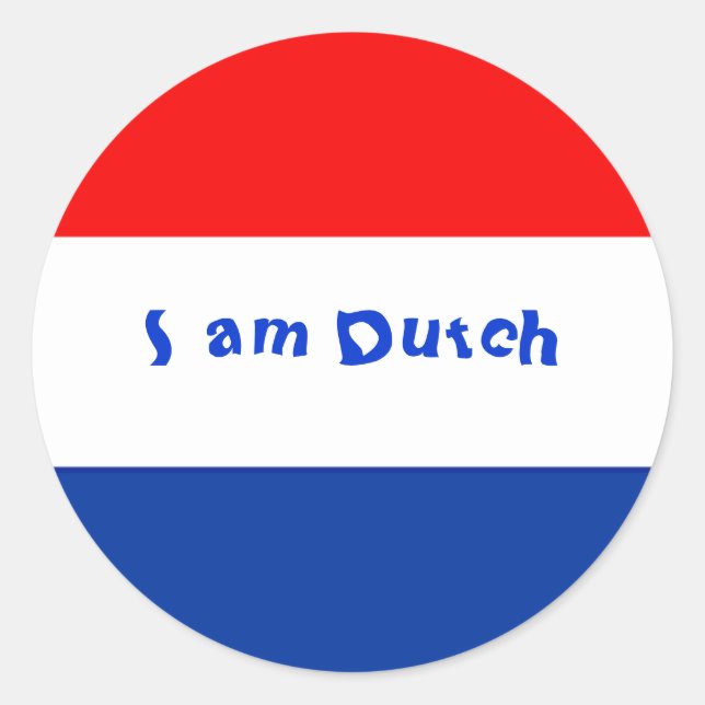 Sticker Rond Drapeau néerlandais (Devant)