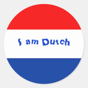 Sticker Rond Drapeau néerlandais